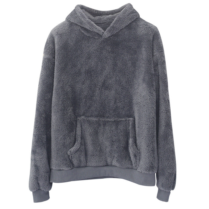 Unisex nan cozy teddy fleece hoodie with oversized fit and kangaroo pocket Mune Fashion
