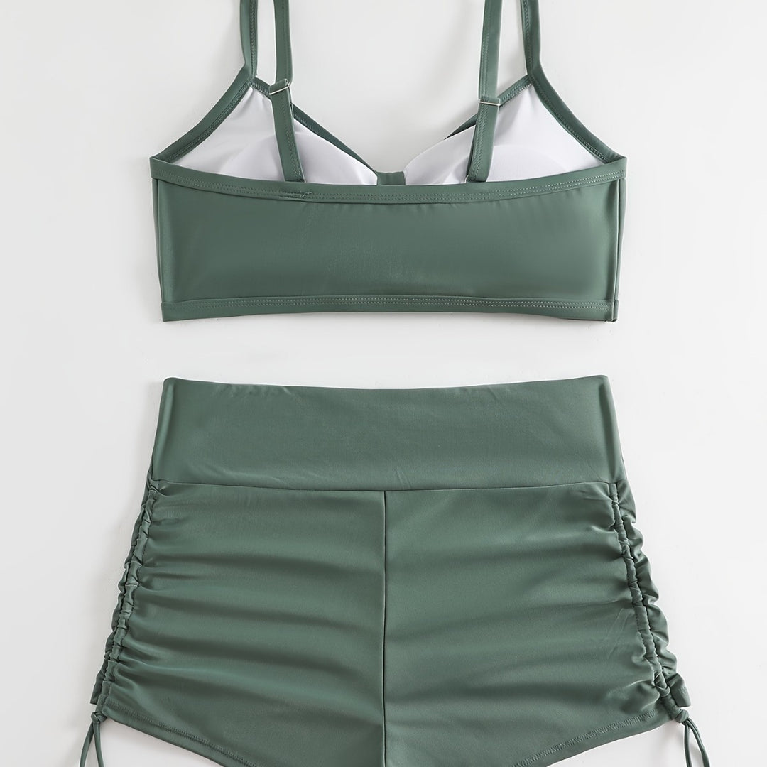 Women's Sporty Bikini Set with Innovative Ruffle Design Mune Fashion