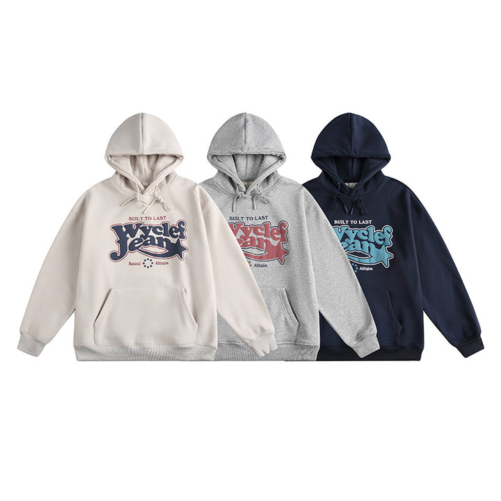 Unisex Oversize Hoodie with Vintage Logo Print and Kangaroo Pocket Mune Fashion
