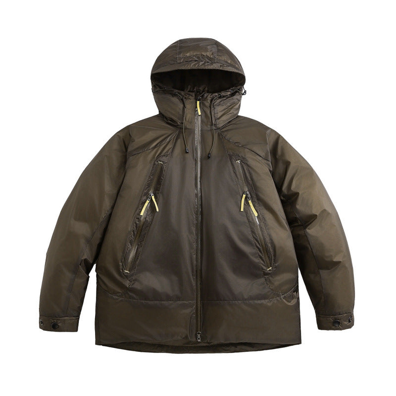 Unisex Oversize padded hoodie with diagonal zip pockets and adjustable hem Mune Fashion