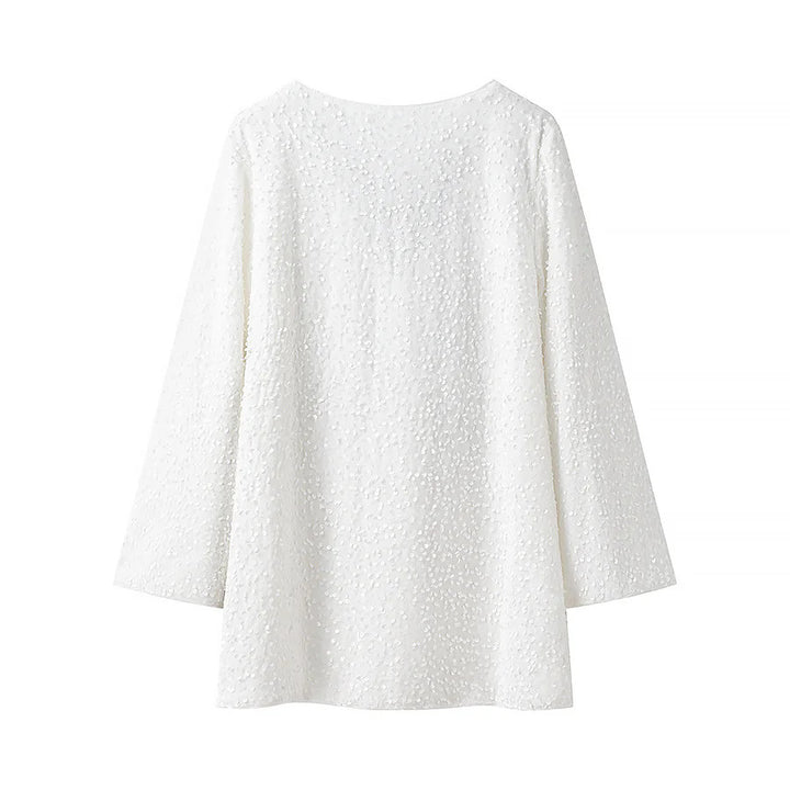 Women's shimmering sequin tunic with a loose fit and batwing sleeves Mune Fashion