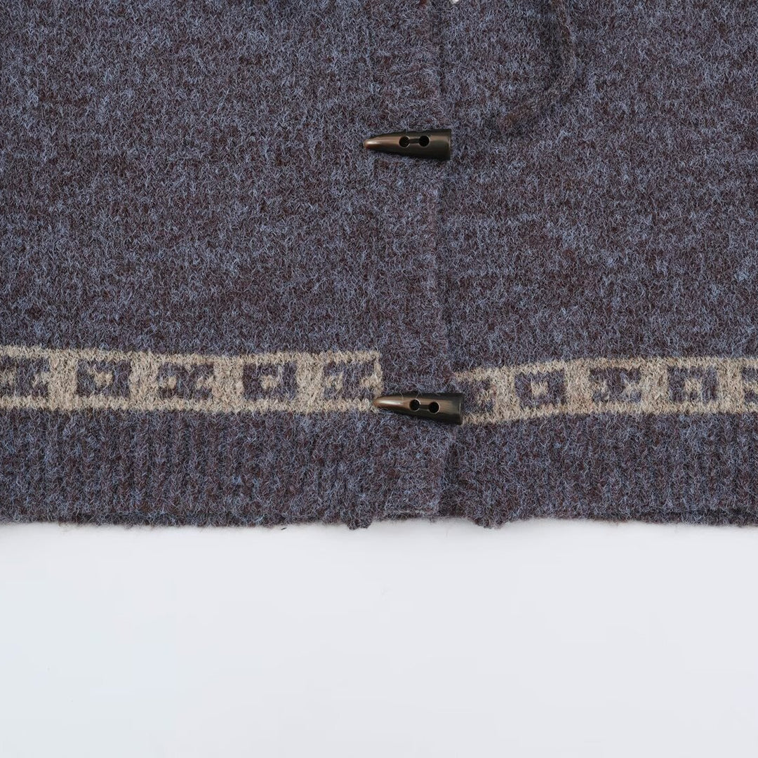 Ladies hooded cardigan in Norwegian style with toggle closures Mune Fashion