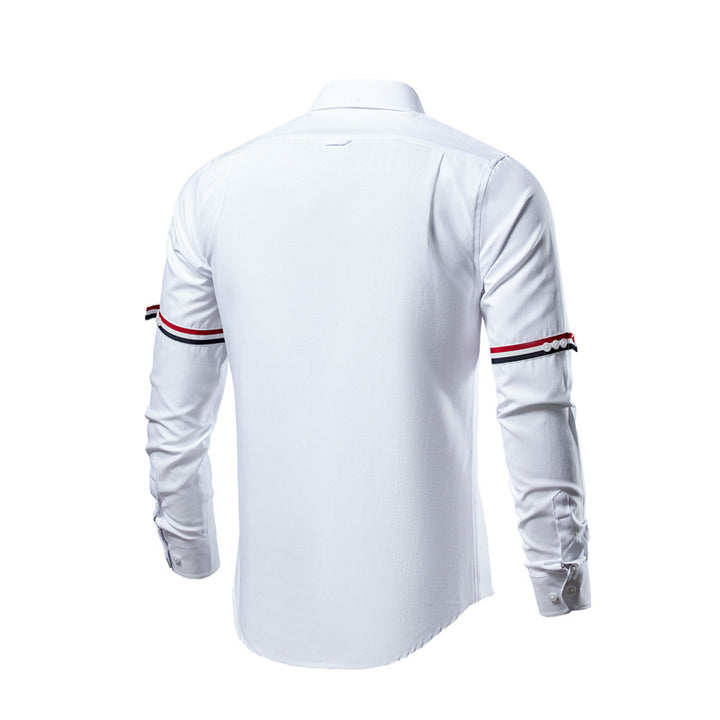 Men's tailored Oxford business shirt with button-down collar, chest pocket, and distinctive cuff detail Mune Fashion
