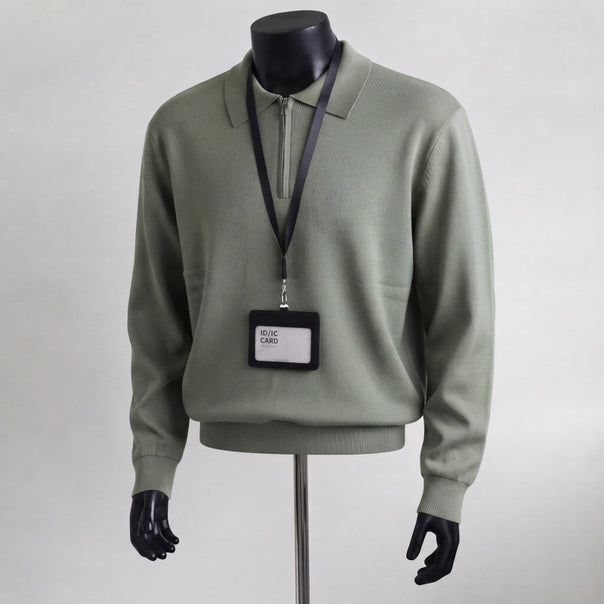 Men's High-Quality Knit Sweater with Zipper Mune Fashion