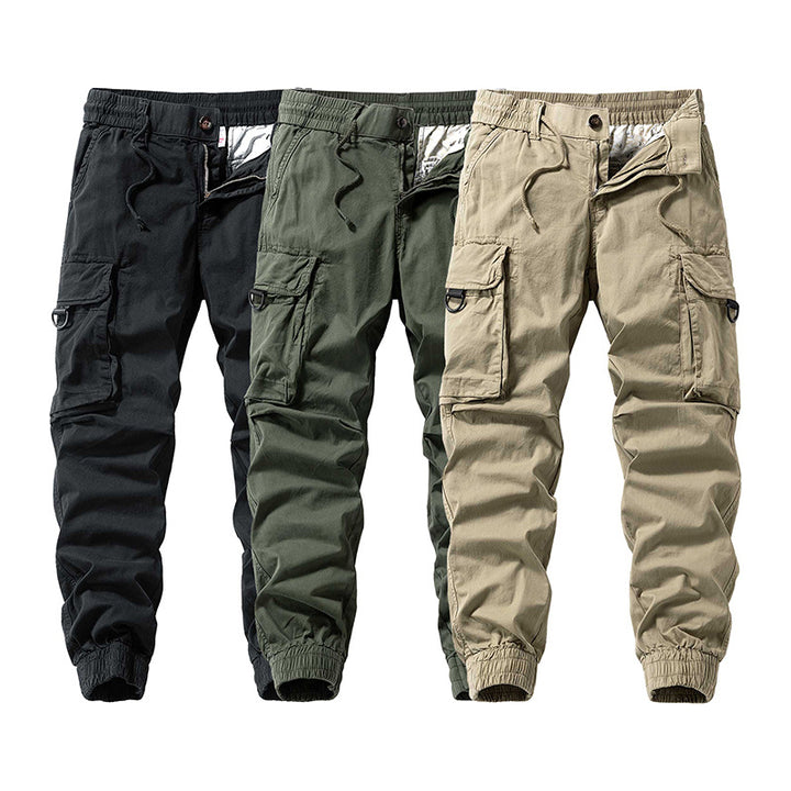 Herren Cargo-Jogginghose im Utility-Stil mit Elastikbund, Kordelzug und Multifachtaschen Mune Fashion