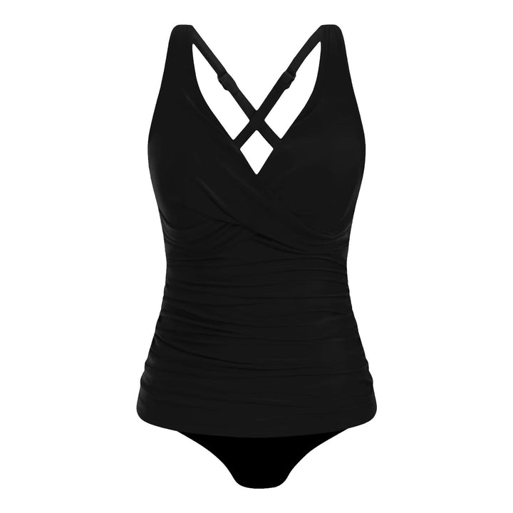 Women's Tankini Top with Sophisticated Wrap Design Mune Fashion