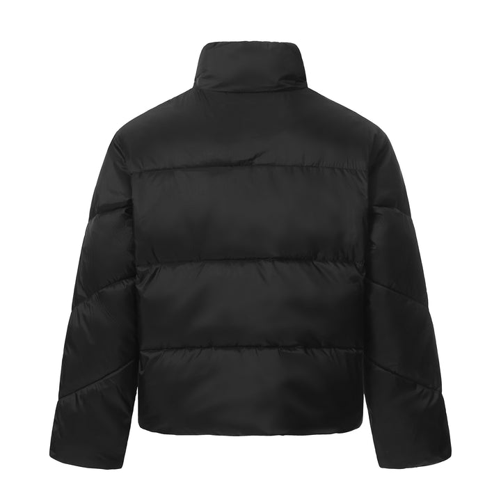 Unisex Short Quilted Insulation Jacket with Warm Funnel Collar Mune Fashion