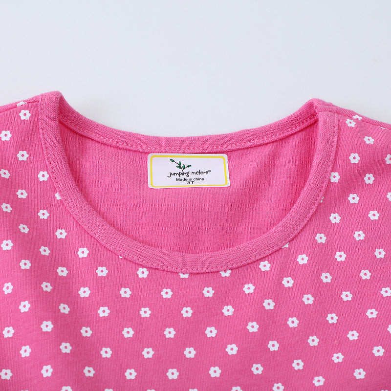 Girls Cotton Dress with Cute Giraffe Pattern Mune Fashion