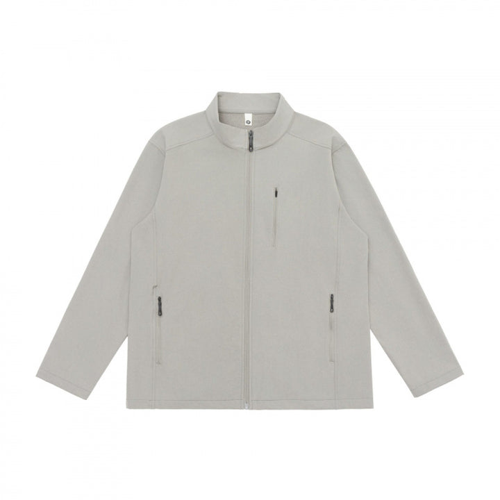 Unisex Light Tech-Fleece Zip Jacket with Stand-Up Collar, three Zip Pockets and Straight Cut Mune Fashion