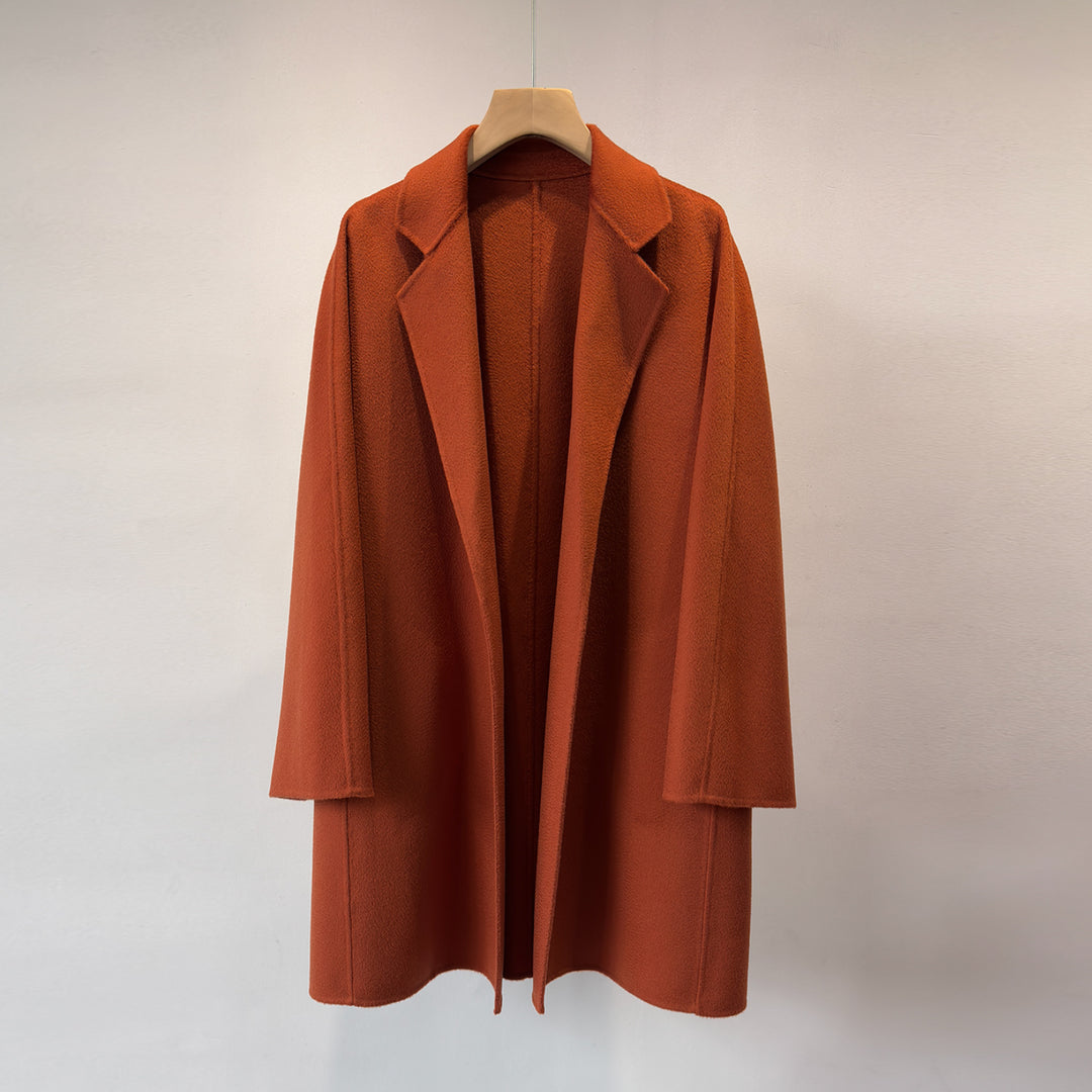 Ladies Elegant Tailored Wrap Coat Mune Fashion