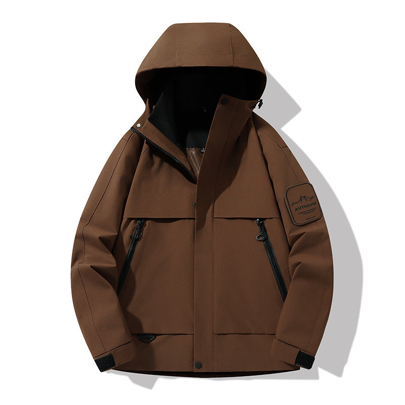 Men's multifunctional waterproof softshell rain jacket with removable fleece inner jacket Mune Fashion