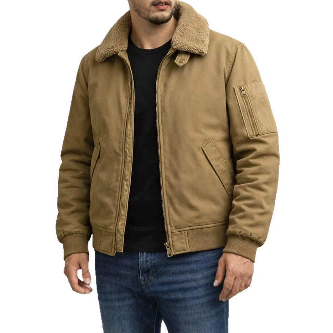 Men's Stylish Bomber Jacket with Fleece Lining