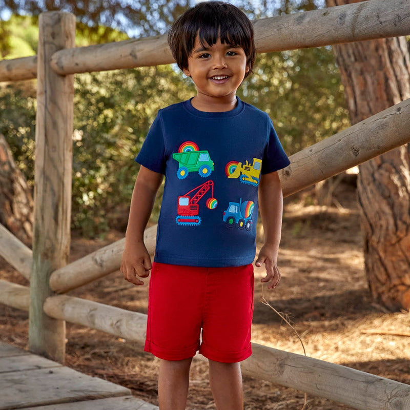 Boys T-shirt with colorful construction site motif Mune Fashion