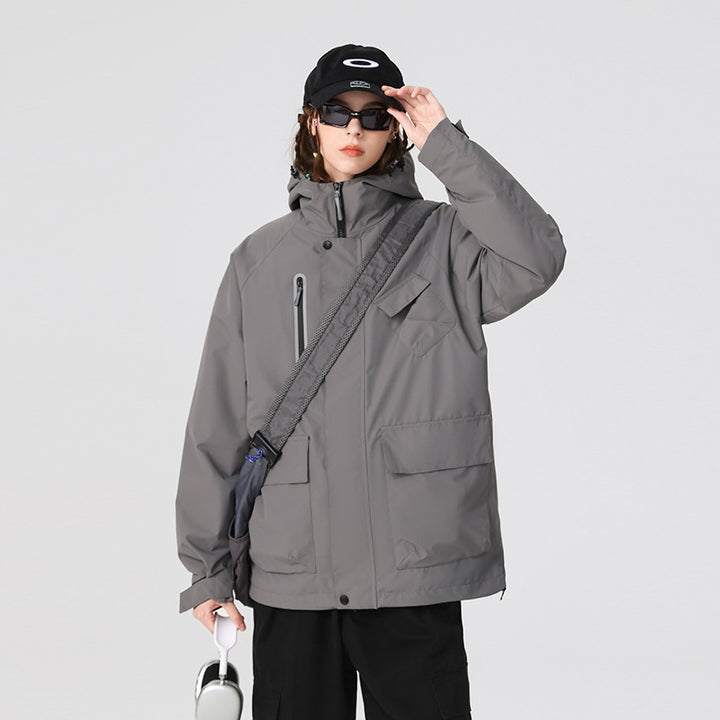 Men's Technical Rain Softshell Jacket with Hood, Sealed Seams and Tactical Pockets Mune Fashion