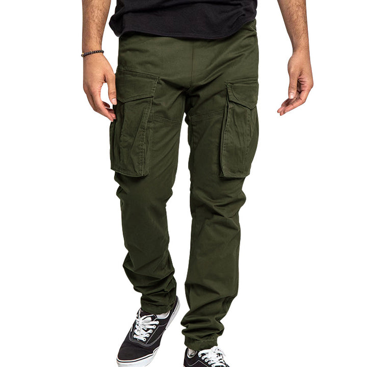 Men's utilitarian cargo pants with extra large flap pockets, tapered leg and reinforced seams Mune Fashion