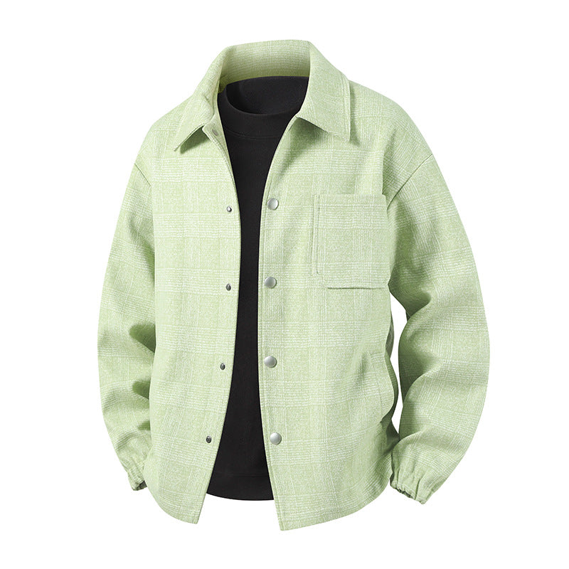 Men's Stylish Utility Jacket with Check Pattern Mune Fashion