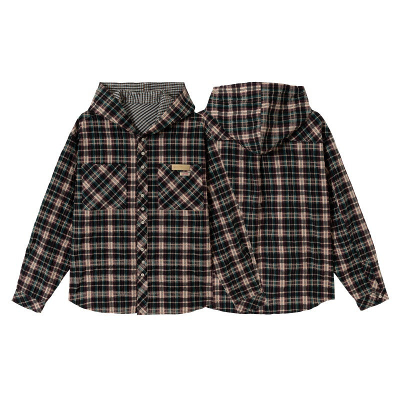 Unisex Oversized Check Flannel Shirt with Chest Pockets Mune Fashion