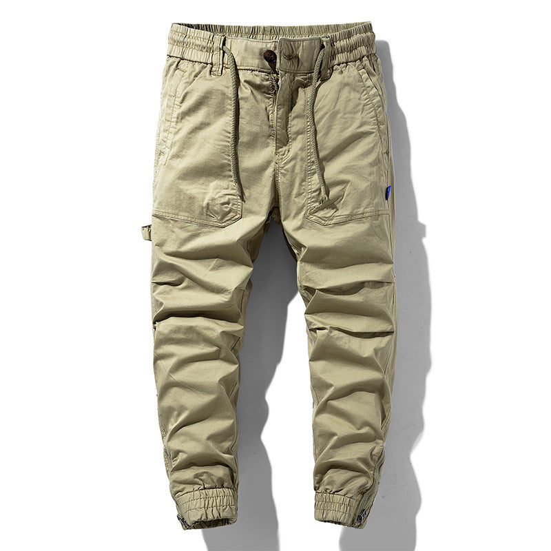 Men's multifunctional cargo jogger pants with elastic comfort waistband, carabiner loop and zipper ankle Mune Fashion
