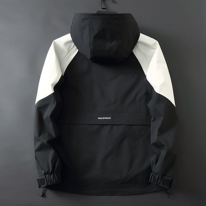 Men's Technical Parka Jacket in Utility Style with Hood, wind and water-repellent shell Mune Fashion