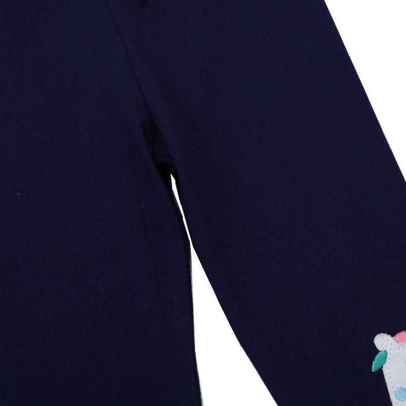 Girls leggings with enchanting unicorn and rainbow appliqués Mune Fashion