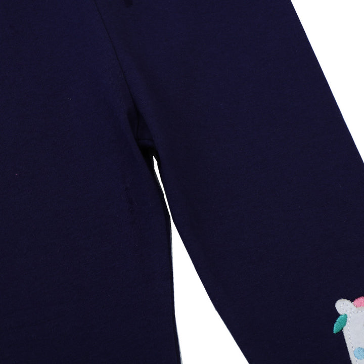 Girls leggings with enchanting unicorn and rainbow appliqués Mune Fashion