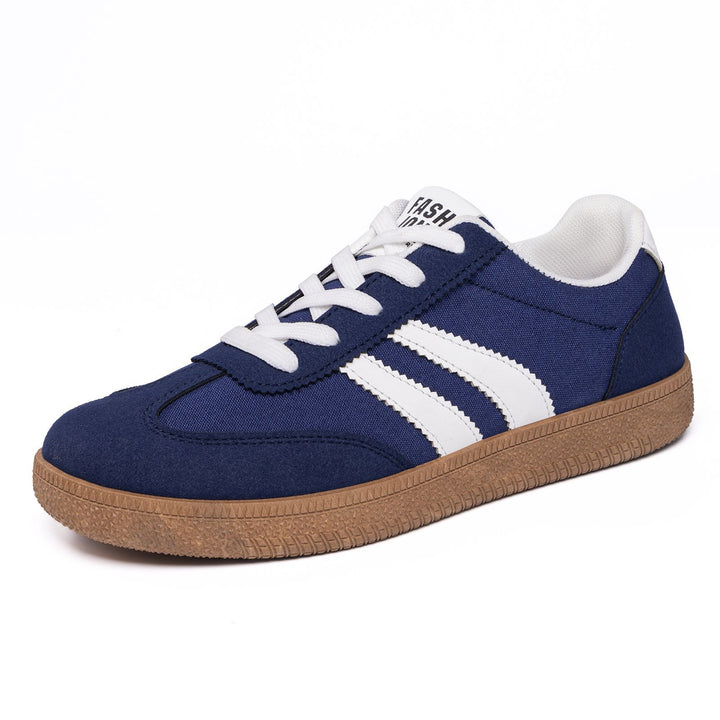 Men's retro sneakers with suede and textile upper material, classic three-stripe look and profile rubber sole Mune Fashion