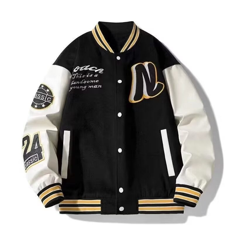 Men's Varsity Jacket with Classic Details Mune