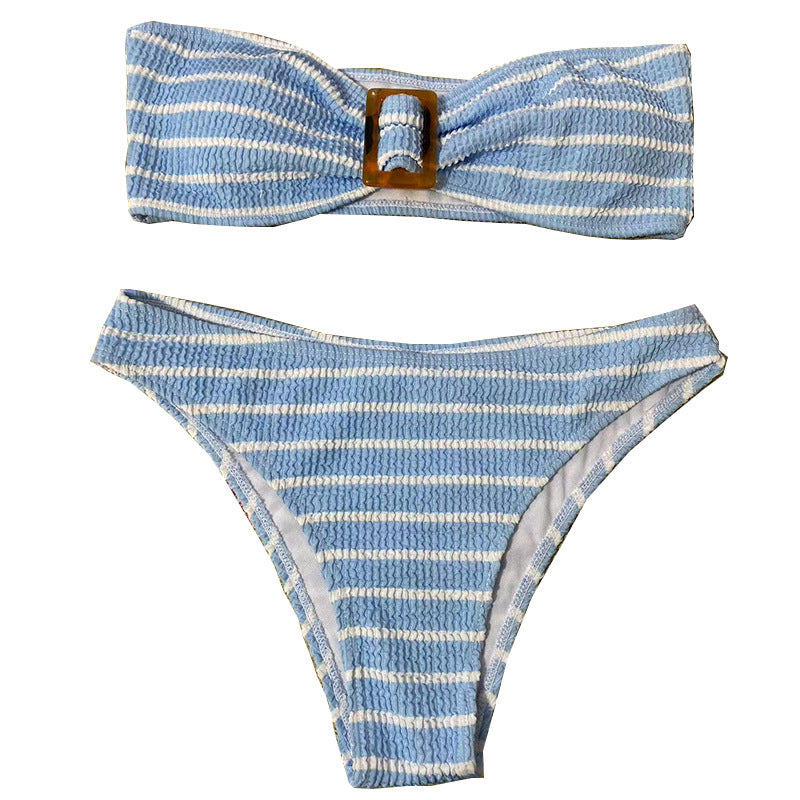 Women's Bandeau Bikini Set with Elegant Bow Detail Mune Fashion