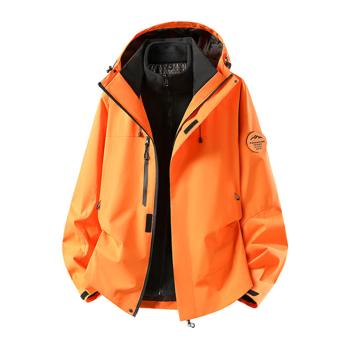 Men's two-layer softshell outdoor jacket with removable fleece lining and adjustable hood Mune Fashion