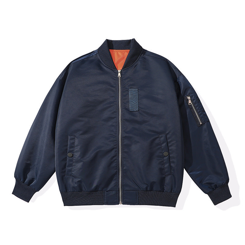 Men's Lightweight Flight Bomber Jacket with Water-Repellent Shell and Contrast Lining Mune Fashion