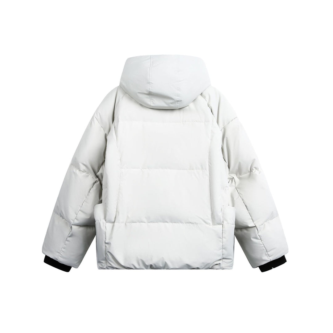 Ladies wide-cut padded parka with high collar, hood, and cargo pockets Mune Fashion