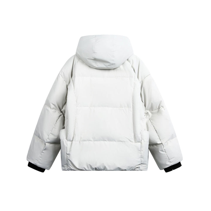 Ladies wide-cut padded parka with high collar, hood, and cargo pockets Mune Fashion