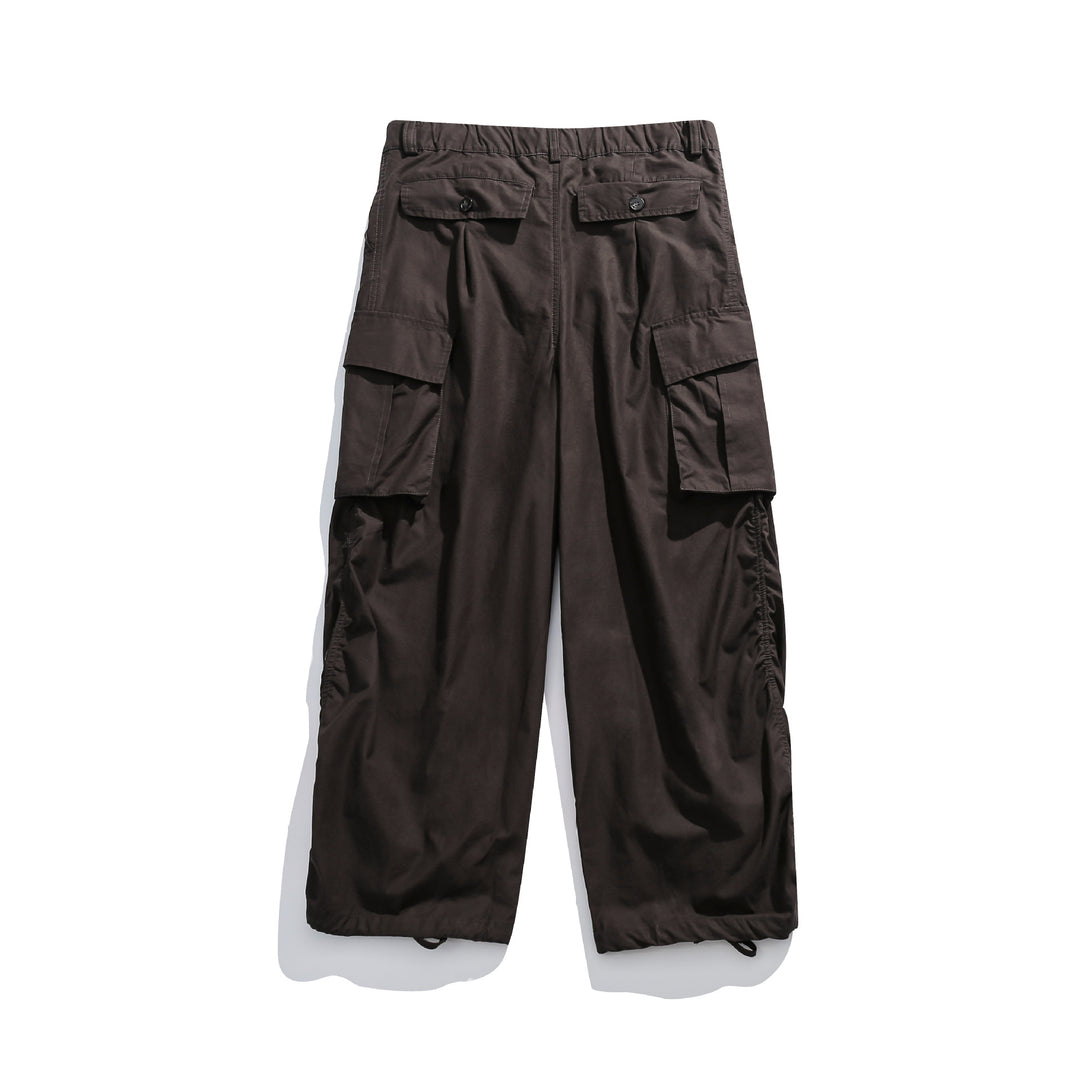 Ladies Wide Cargo Culotte with elastic drawstring waistband and hem cord Mune Fashion