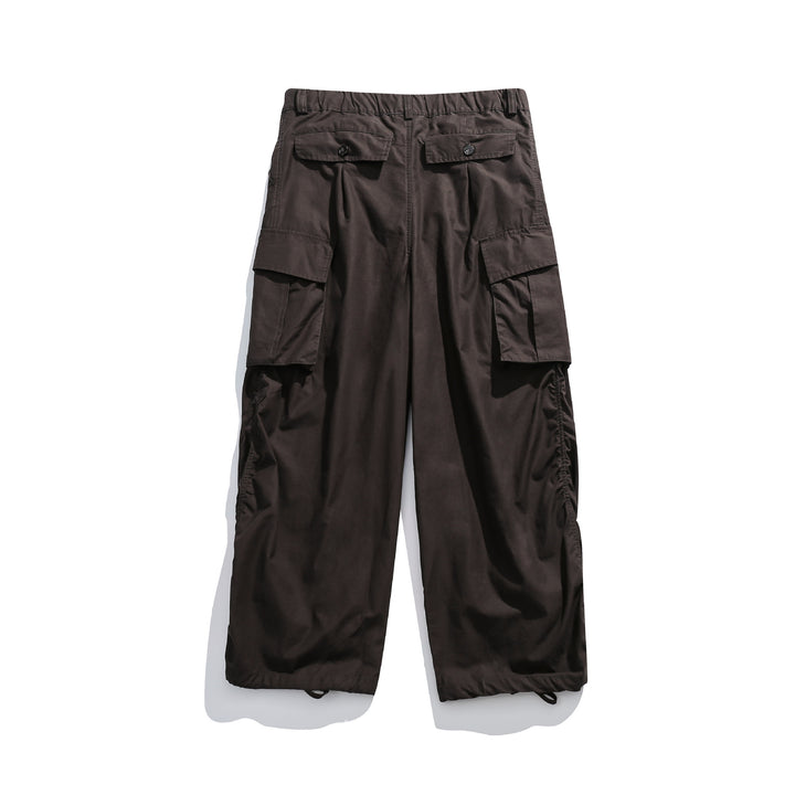 Ladies Wide Cargo Culotte with elastic drawstring waistband and hem cord Mune Fashion