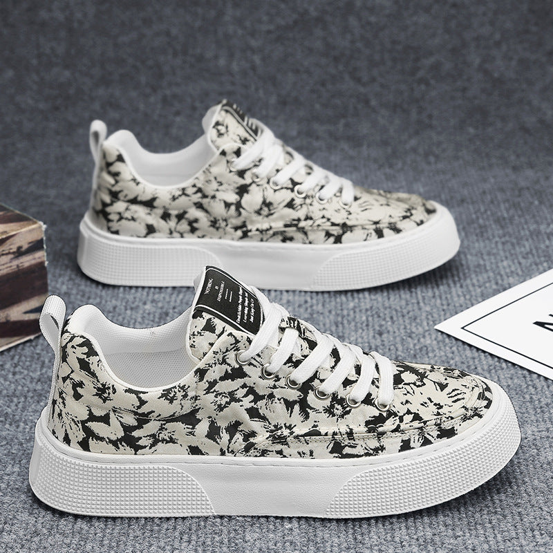Women's Fashion Sneakers with Floral Pattern and Non-Slip Sole Mune Fashion