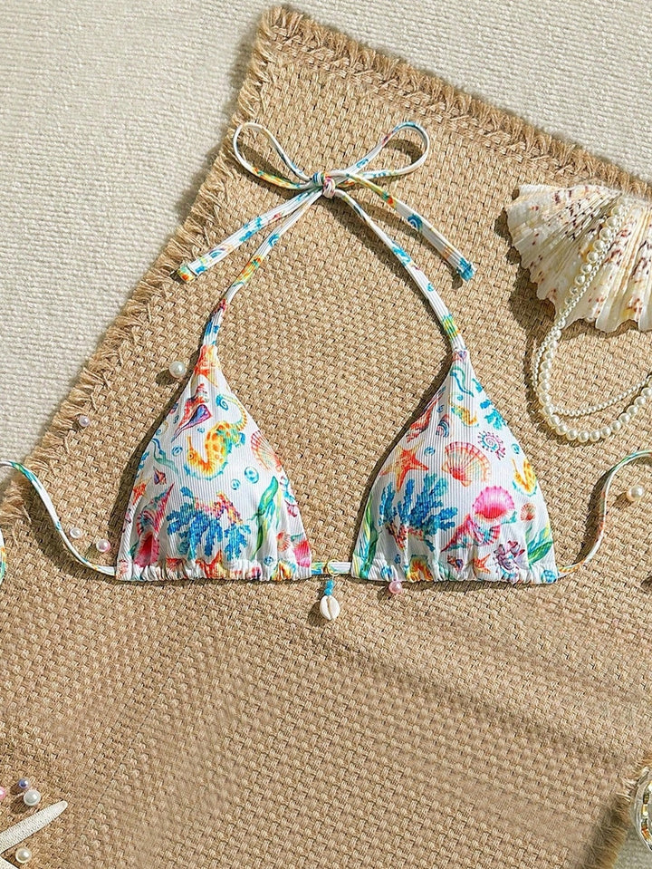 Women's Triangle Bikini with Shell Details Mune Fashion