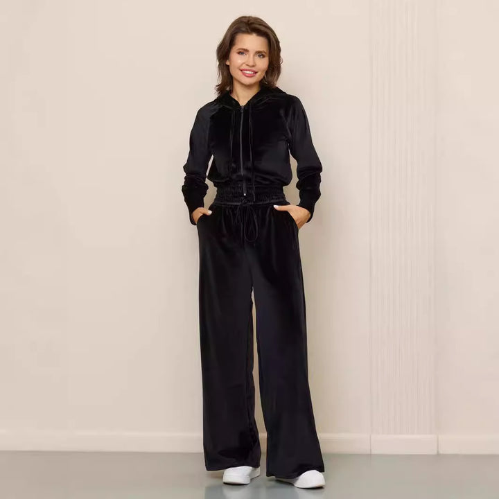 Ladies Sporty Fleece Lounge Set Mune Fashion