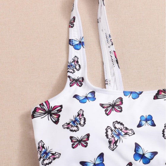 Women’s Sporty Bikini Set with Playful Butterfly Pattern Mune Fashion