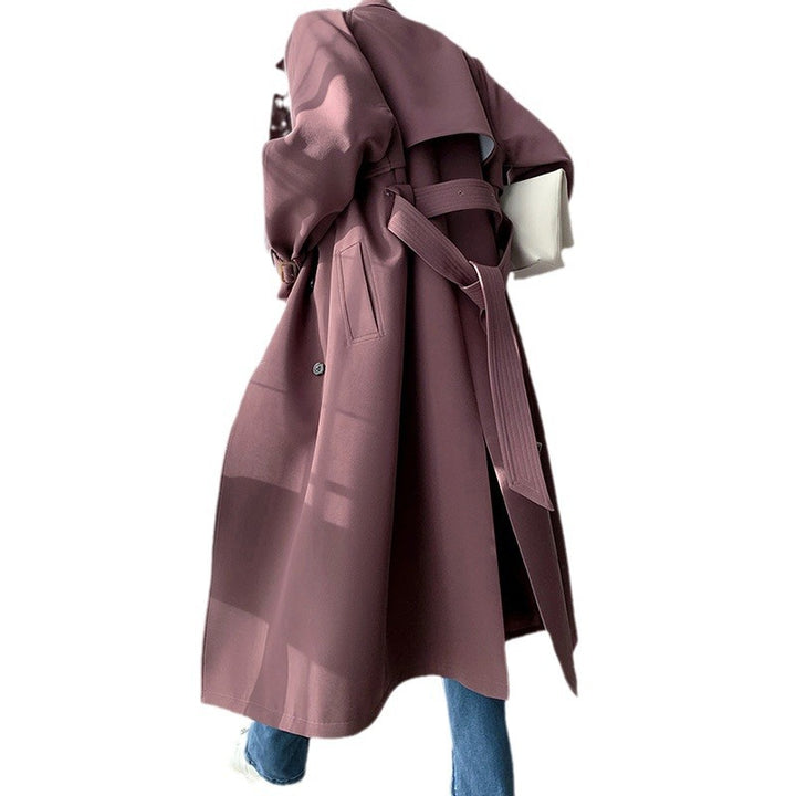 Women's trench coat with double button placket and waist belt Mune Fashion