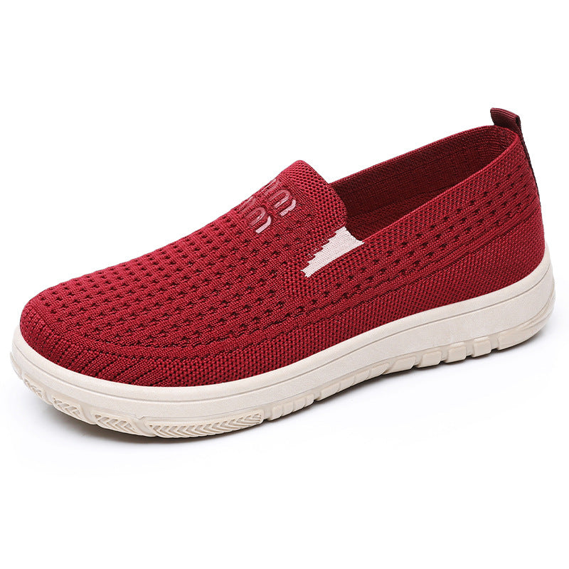 Women Breathable Casual Slip-On Sneakers with Elastic Upper Mune Fashion