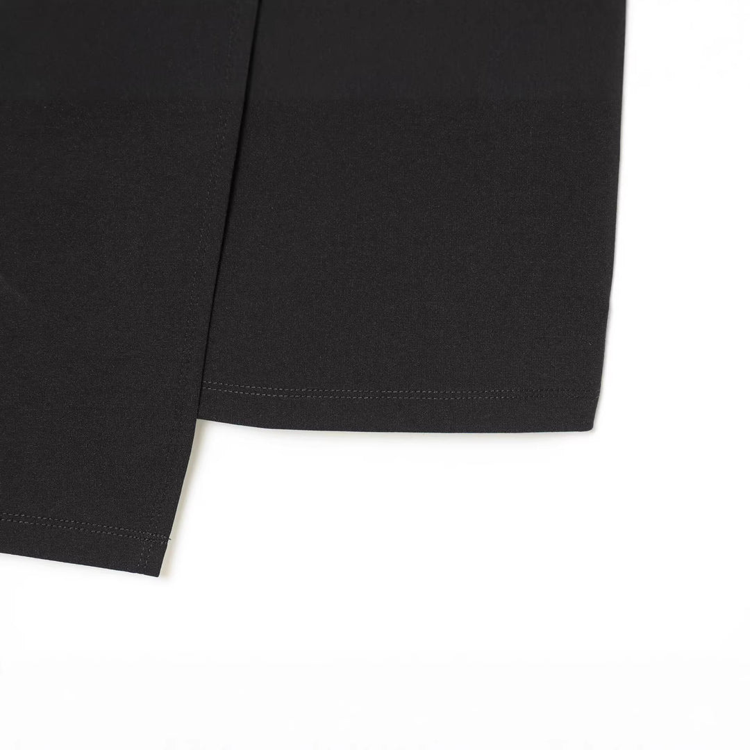 Women’s wrap dress with draping, lateral ornamental button placket and V-neck Mune Fashion