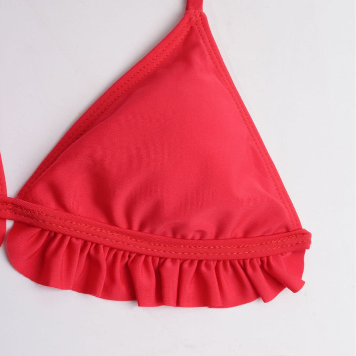 Women's bikini set with playful ruffle details and triangular top Mune Fashion