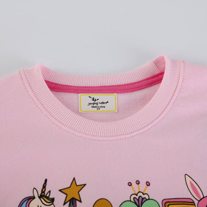 Girl's sweatshirt with colorful animal and motif print Mune Fashion