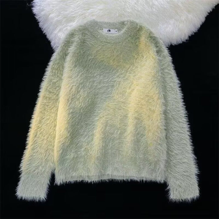 Women Soft Chunky Knit Sweater with Round Neckline Mune Fashion