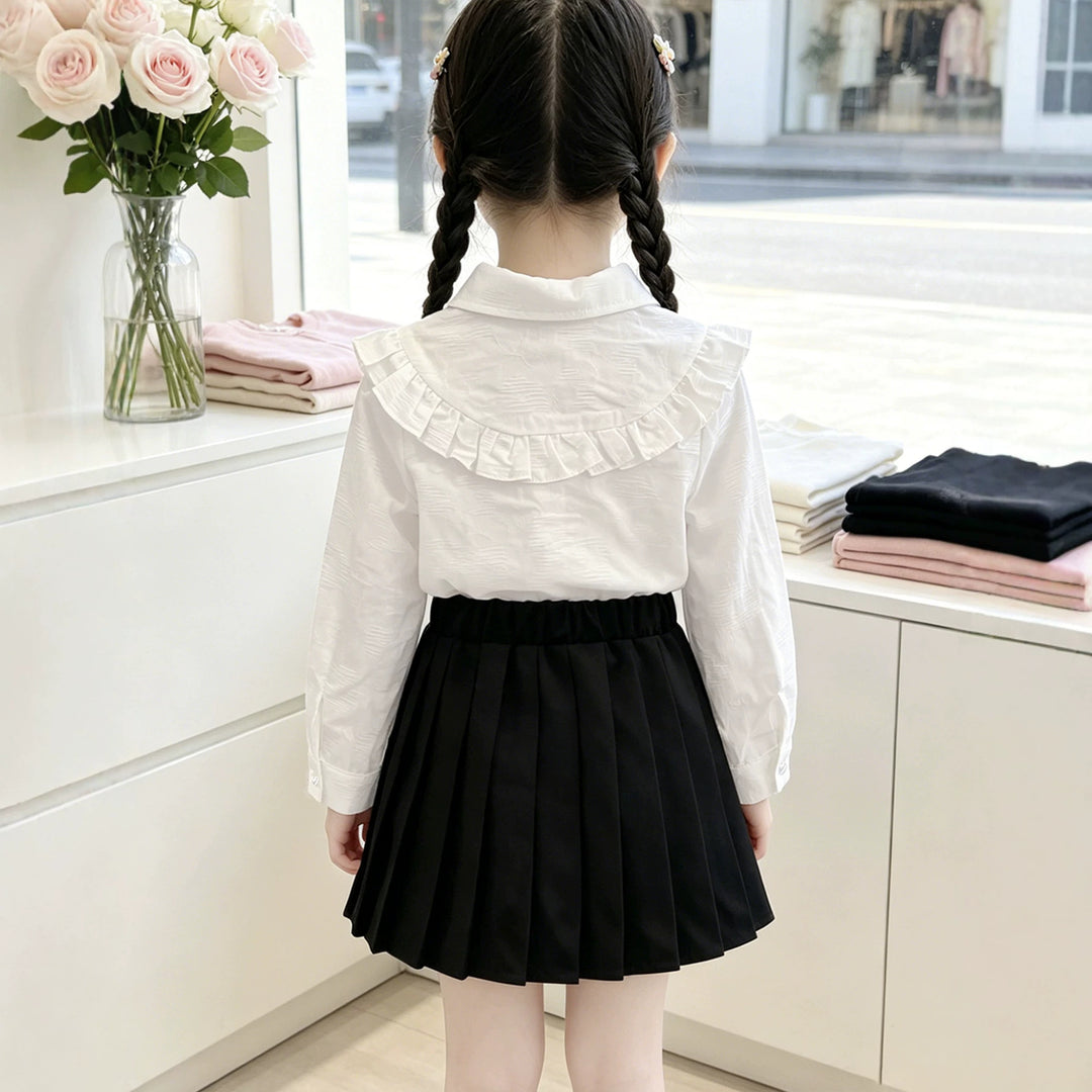 Girls blouse with ruffle details Mune Fashion