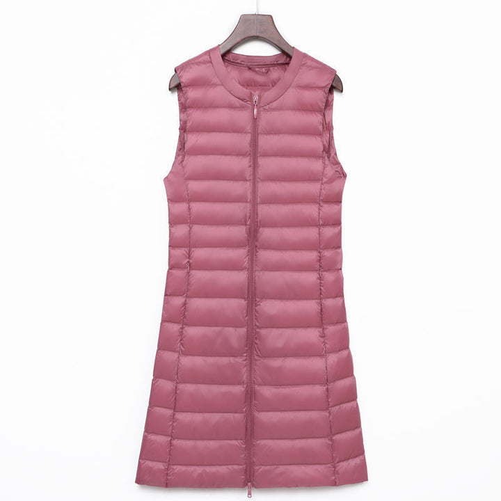 Ladies Long Quilted Thermal Vest with A-Line Silhouette Mune Fashion