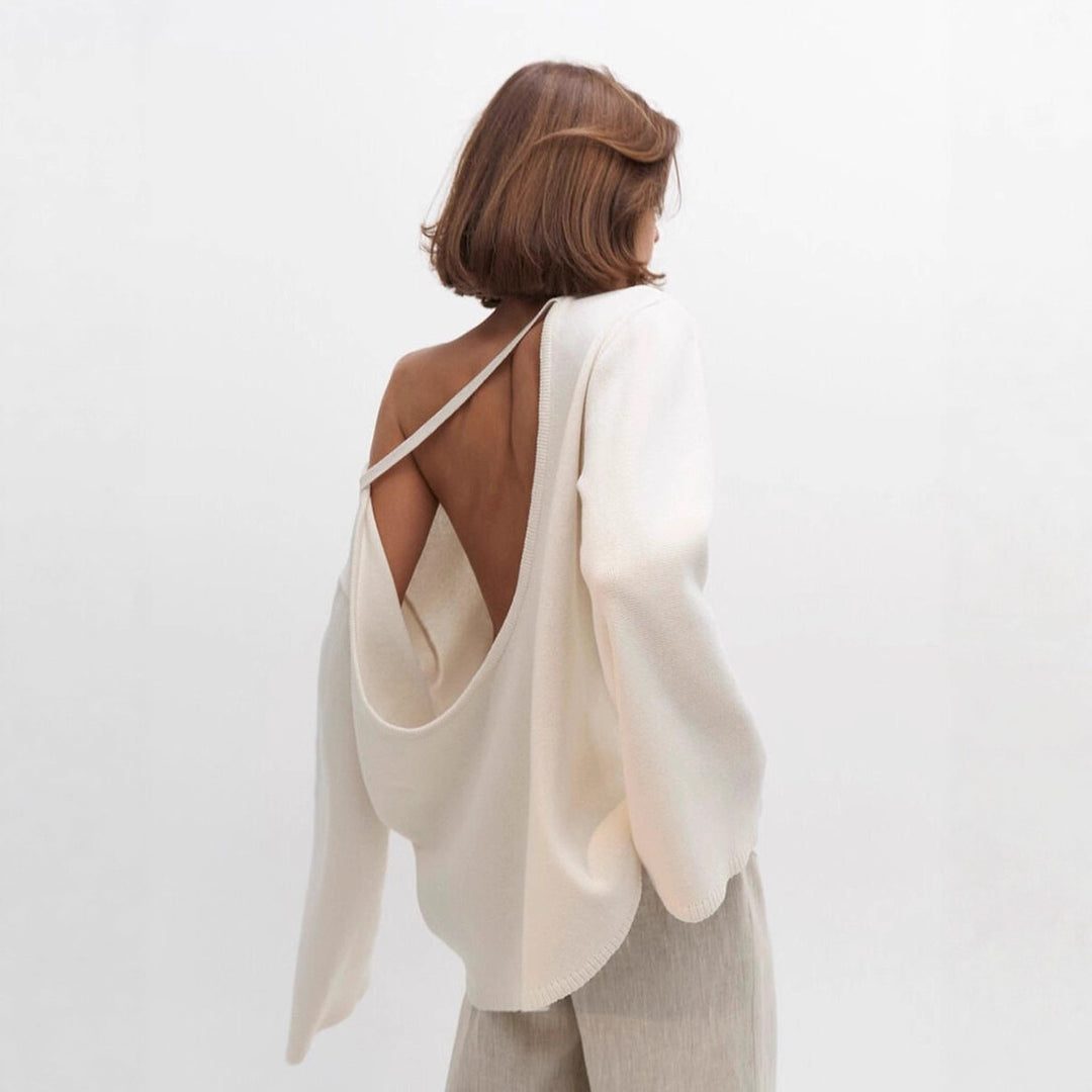 Women's chunky knit hoodie made of pure cotton with drawstring Mune Fashion
