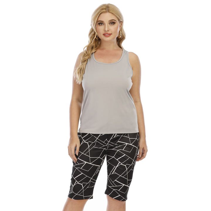 Women's sporty leggings with geometric pattern Mune Fashion