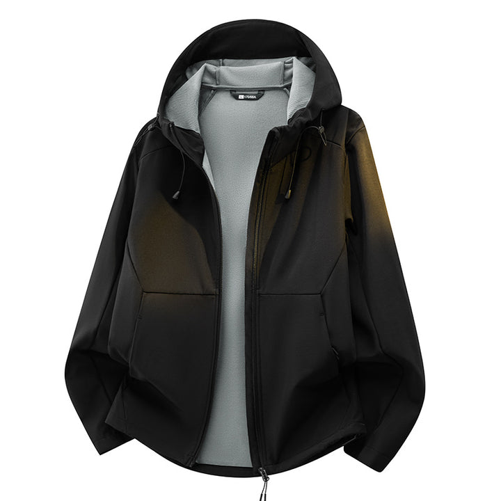 Unisex Softshell transitional jacket with fleece lining, hood & water-repellent coating Mune Fashion