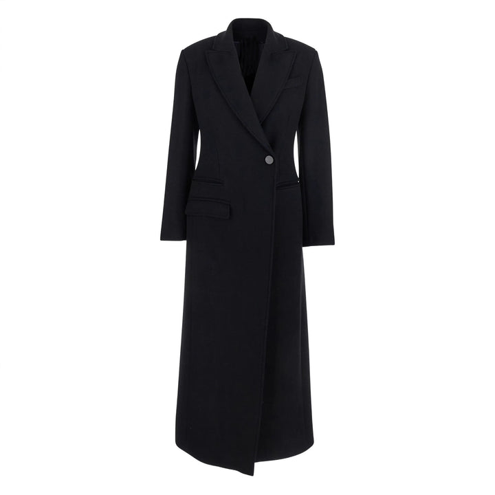 Women's tailored wool coat with lapel collar and one-button closure Mune Fashion
